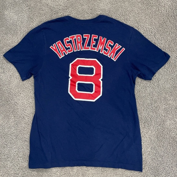 Red Sox Size Men’s Small Nike Baseball Yastrzemski Tee Shirt T-Shirt - Picture 2 of 2